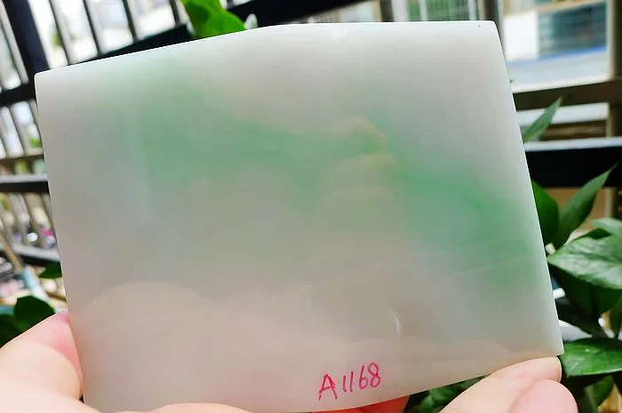 Natural Jade Rough Jadeite Raw (310g,11.7X9.6X0.88cm)