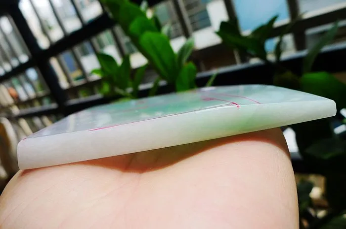 Natural Jade Rough Jadeite Raw (310g,11.7X9.6X0.88cm)