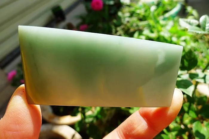 Natural Jade Rough Jadeite Raw (34g,6.5X3.1X0.5cm)