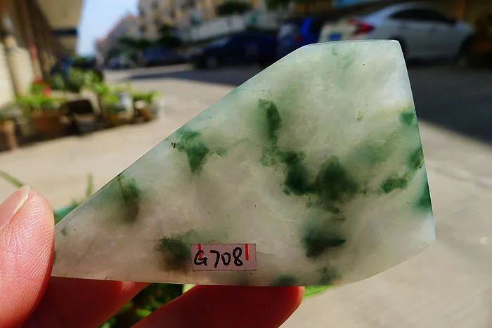 Natural Jade Rough Jadeite Raw (37g,7.8X4.2X0.55cm)