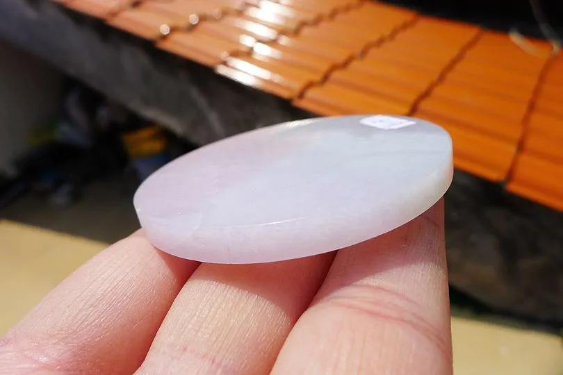 Natural Jade Rough Jadeite Raw (40g,5.3X5.3X0.5cm)