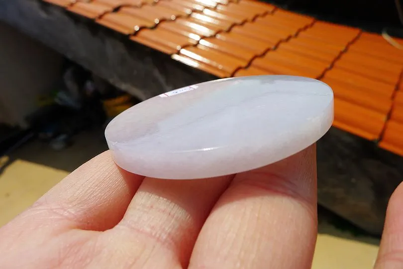 Natural Jade Rough Jadeite Raw (40g,5.3X5.3X0.5cm)