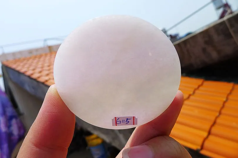 Natural Jade Rough Jadeite Raw (40g,5.3X5.3X0.5cm)