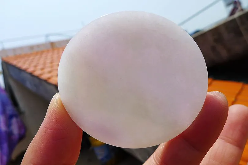 Natural Jade Rough Jadeite Raw (40g,5.3X5.3X0.5cm)