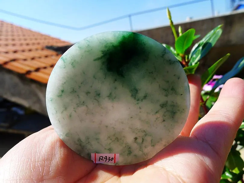 Natural Jade Rough Jadeite Raw (42g,5.6X5.6X0.5cm)