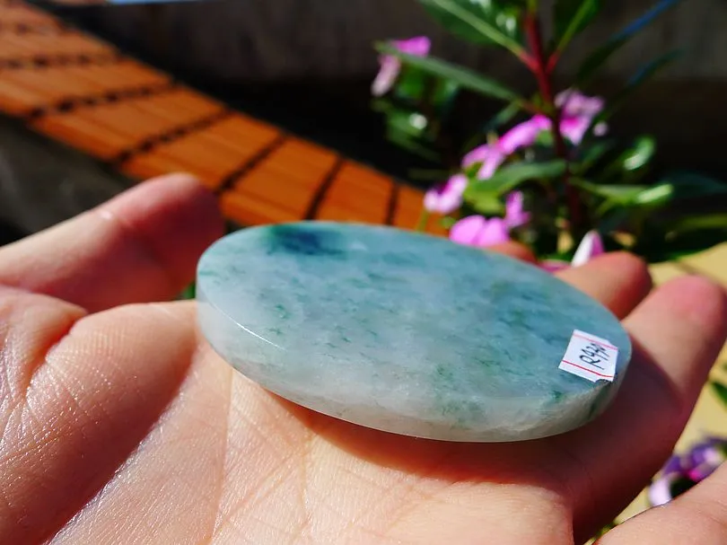 Natural Jade Rough Jadeite Raw (42g,5.6X5.6X0.5cm)