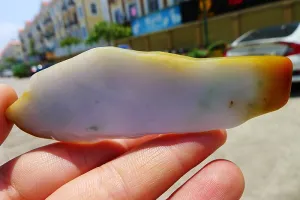 Natural Jade Rough Jadeite Raw (42g,9X3.3X0.8cm)