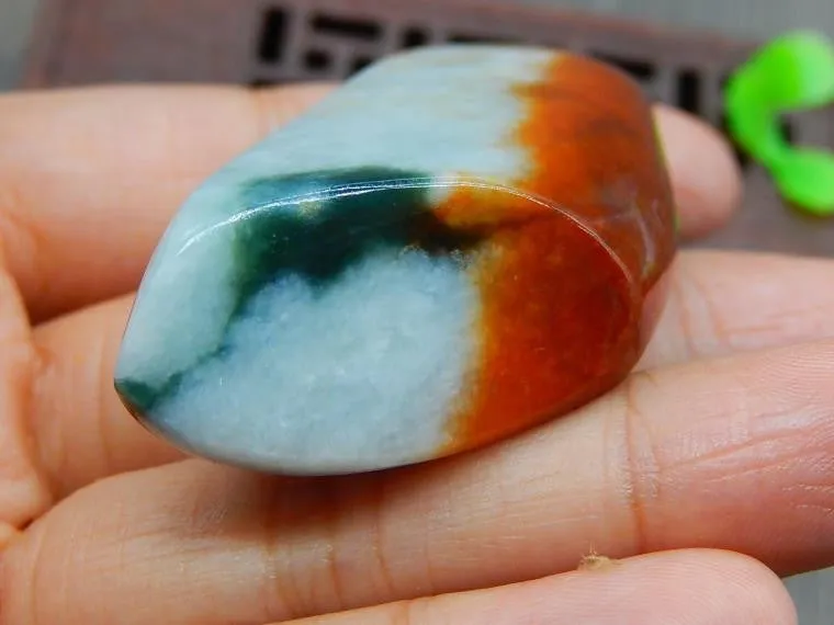 Natural Jade Rough Jadeite Raw (48g, 55X28X15mm)