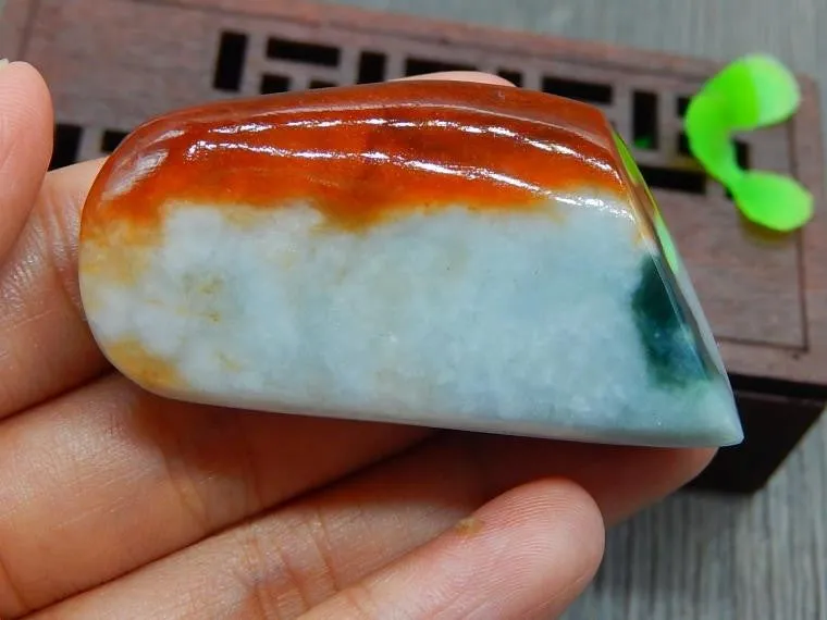 Natural Jade Rough Jadeite Raw (48g, 55X28X15mm)