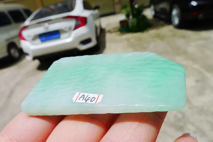 Natural Jade Rough Jadeite Raw (48g,6.7X3.7X0.9cm)