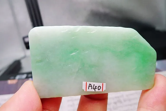 Natural Jade Rough Jadeite Raw (48g,6.7X3.7X0.9cm)