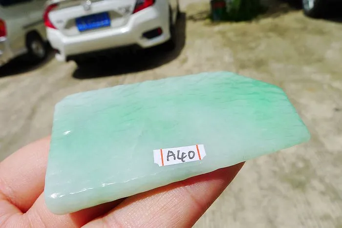Natural Jade Rough Jadeite Raw (48g,6.7X3.7X0.9cm)