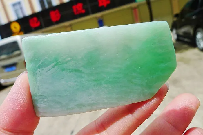 Natural Jade Rough Jadeite Raw (48g,6.7X3.7X0.9cm)