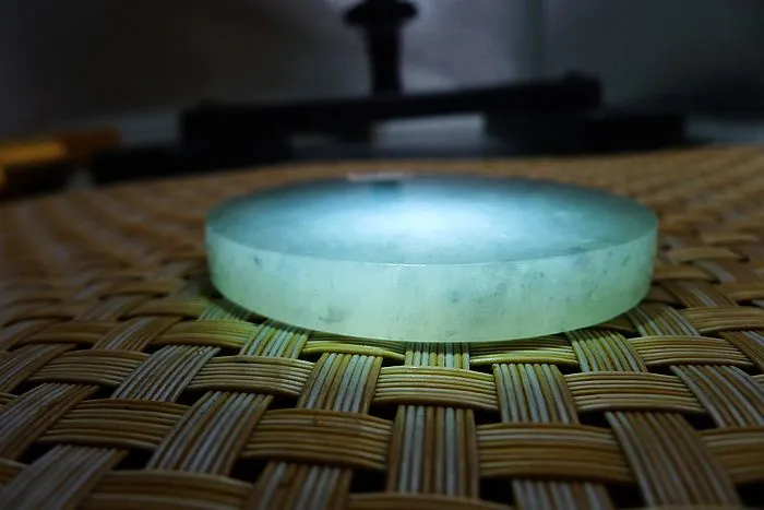 Natural Jade Rough Jadeite Raw (55g,5.45X5.45X0.65cm)
