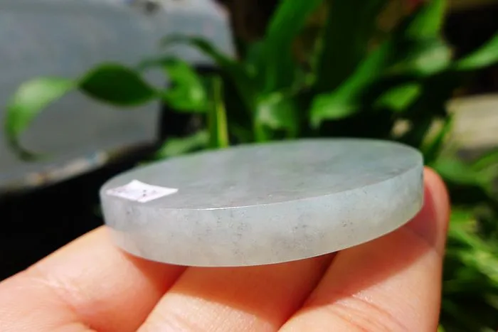 Natural Jade Rough Jadeite Raw (55g,5.45X5.45X0.65cm)
