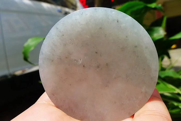Natural Jade Rough Jadeite Raw (55g,5.45X5.45X0.65cm)