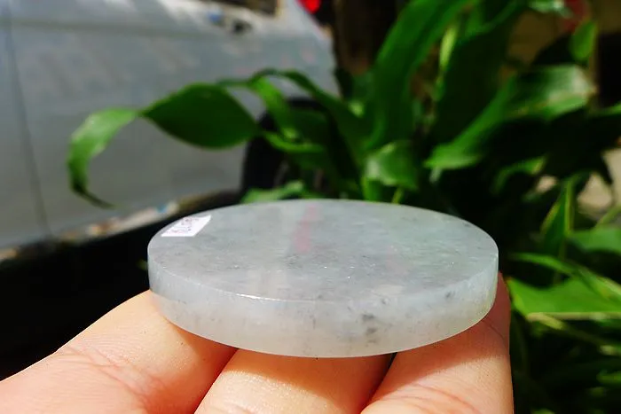 Natural Jade Rough Jadeite Raw (55g,5.45X5.45X0.65cm)