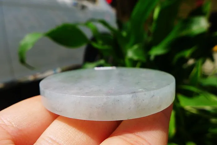 Natural Jade Rough Jadeite Raw (55g,5.45X5.45X0.65cm)