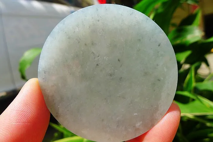 Natural Jade Rough Jadeite Raw (55g,5.45X5.45X0.65cm)