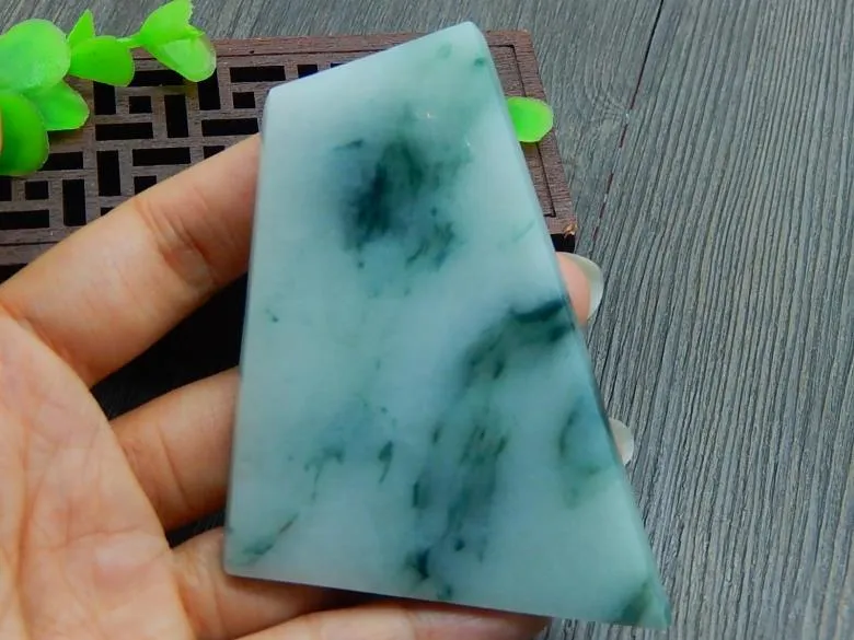 Natural Jade Rough Jadeite Raw (58g, 78X63X5.5mm)