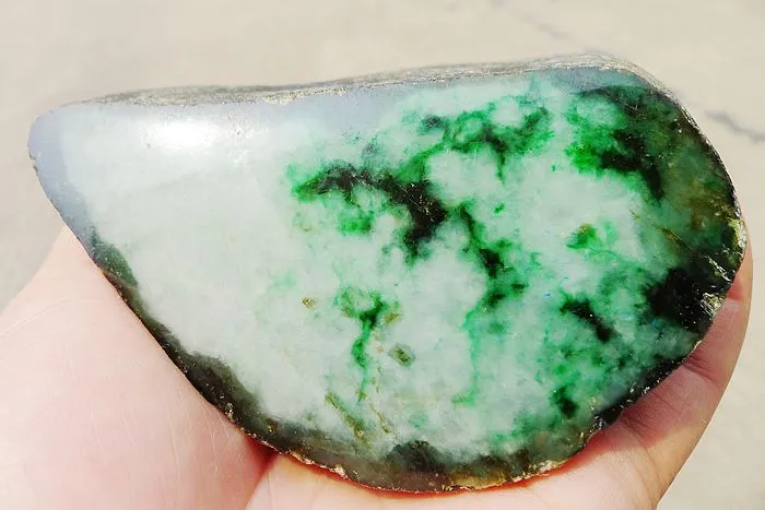 Natural Jade Rough Jadeite Raw (848g,10.7X9.5X4.9cm)