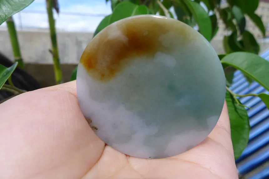 Natural Jade Rough Jadeite Raw (99g,4.8X4.8X1.65cm)