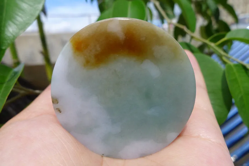 Natural Jade Rough Jadeite Raw (99g,4.8X4.8X1.65cm)