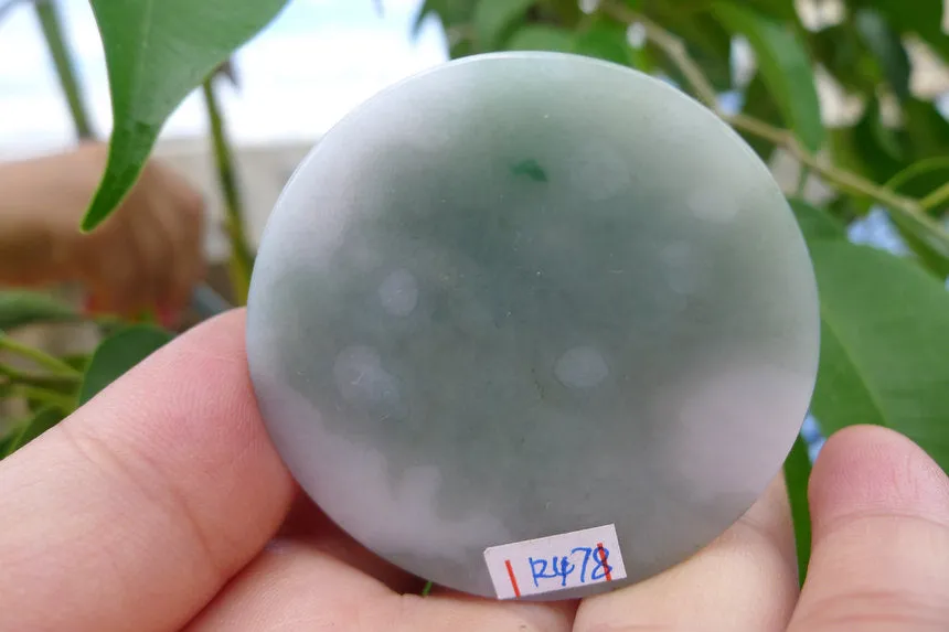Natural Jade Rough Jadeite Raw (99g,4.8X4.8X1.65cm)