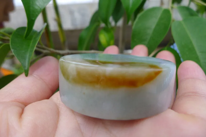 Natural Jade Rough Jadeite Raw (99g,4.8X4.8X1.65cm)