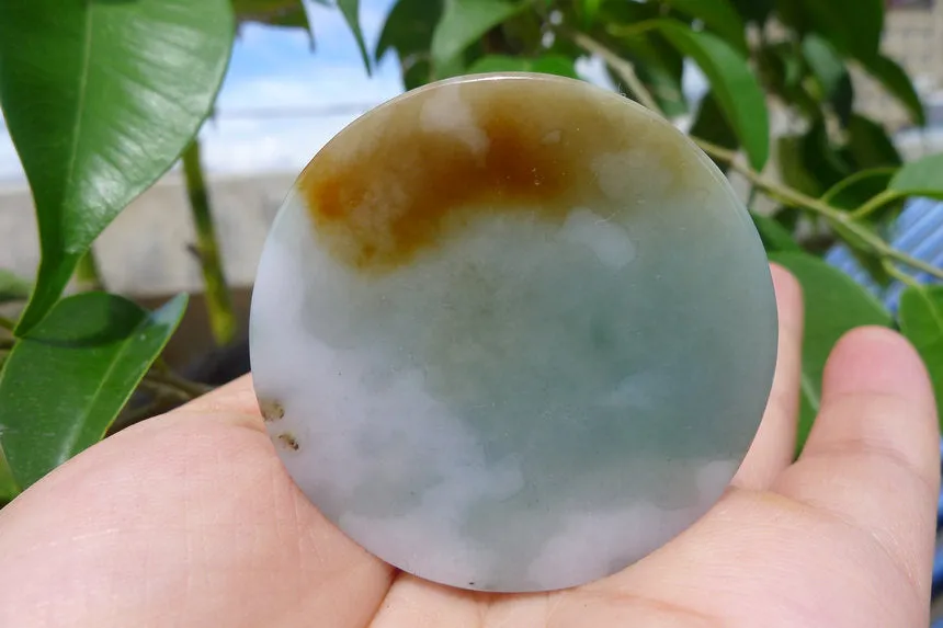 Natural Jade Rough Jadeite Raw (99g,4.8X4.8X1.65cm)