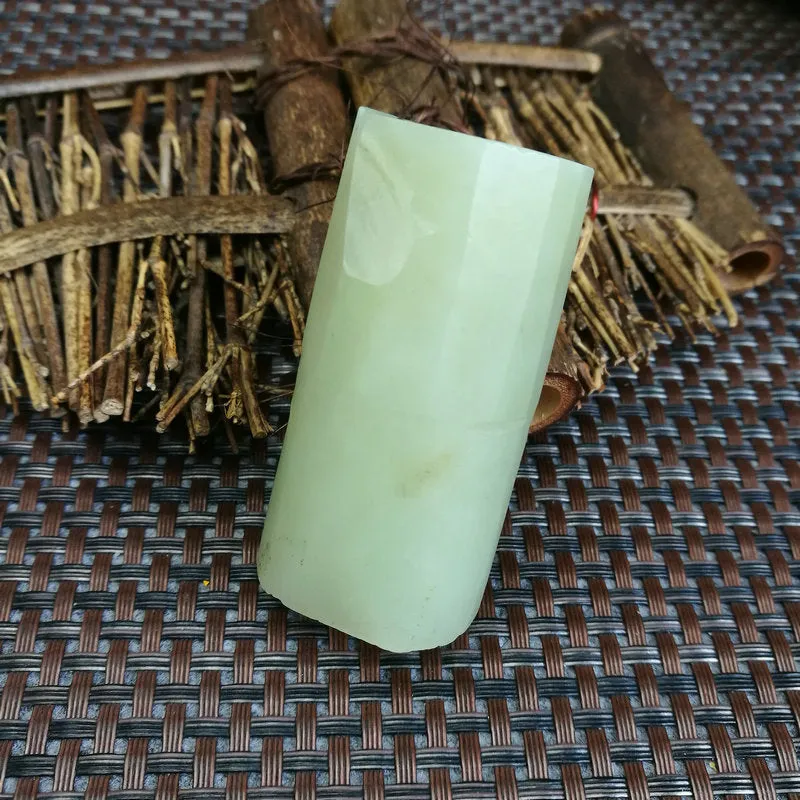 Natural Kunlun Jade Rough Nephrite Raw (110g,5.8X2.6cm)