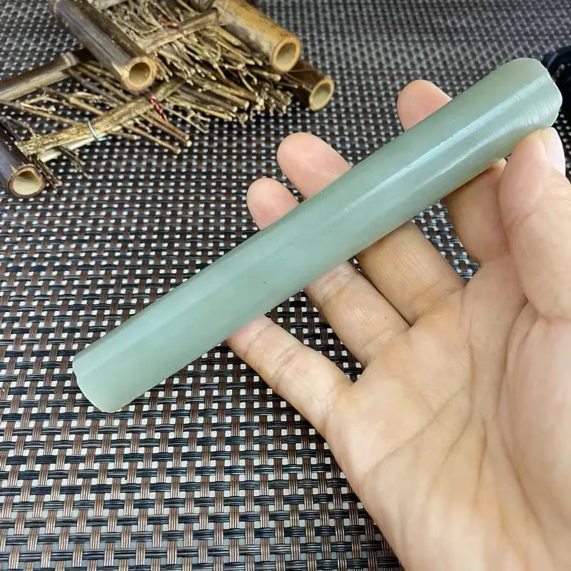 Natural Kunlun Jade Rough Nephrite Raw (131g,13.6X2.0cm)