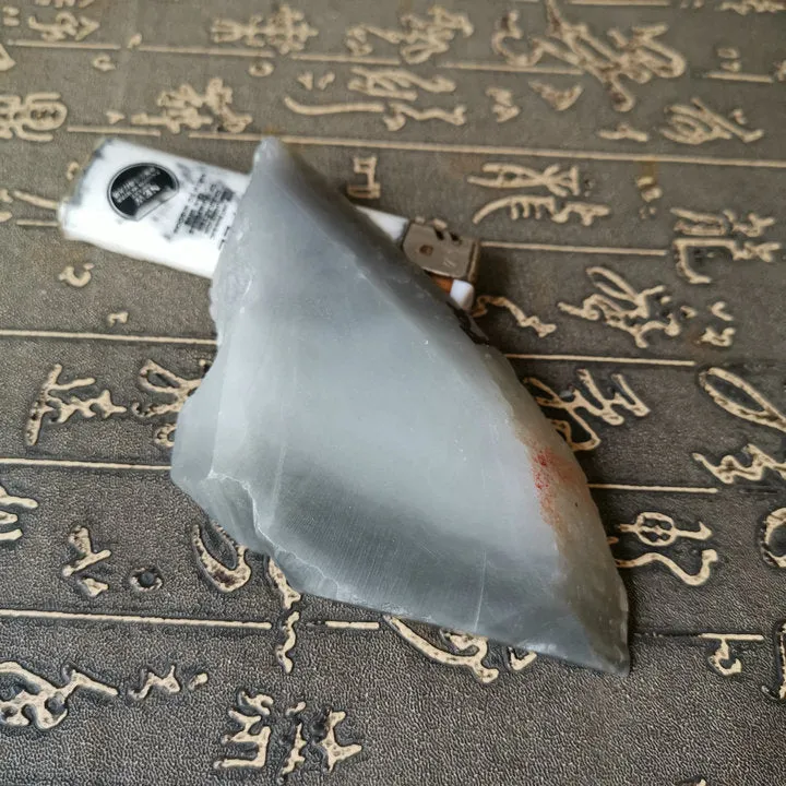 Natural Kunlun Jade Rough Nephrite Raw (145g, 11X5X1.5cm)