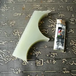 Natural Kunlun Jade Rough Nephrite Raw (173g, 12.5X5.5X1.5cm)