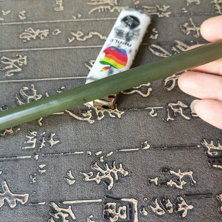 Natural Kunlun Jade Rough Nephrite Raw (42g, 18X1X1cm)