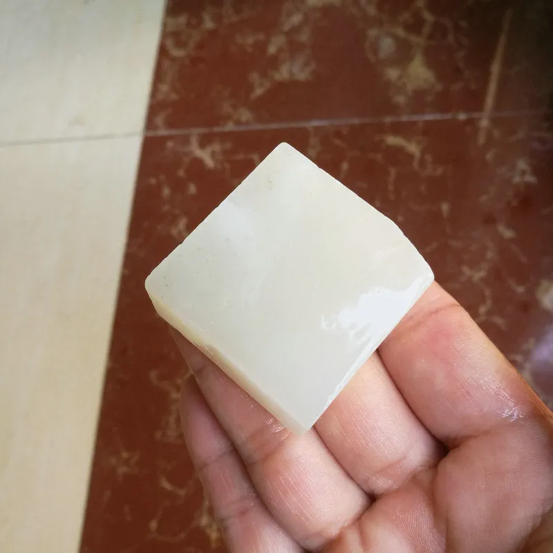 Natural Kunlun Jade Rough Nephrite Raw (58g, 4X4X0.9cm)