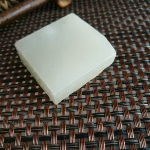 Natural Kunlun Jade Rough Nephrite Raw (58g, 4X4X0.9cm)