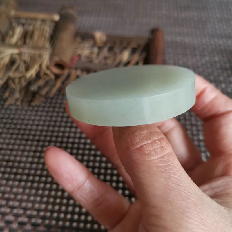 Natural Kunlun Jade Rough Nephrite Raw (65g,5.4X1cm)