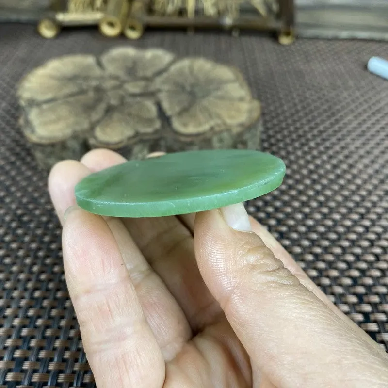 Natural Siberian Jade Rough Nephrite Raw (26g, 5.5X0.32cm)