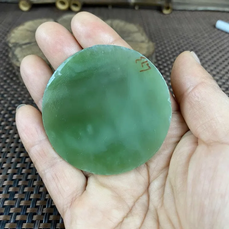 Natural Siberian Jade Rough Nephrite Raw (26g, 5.5X0.32cm)