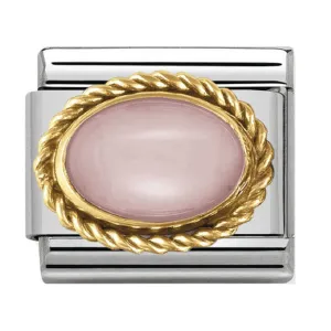 NOMINATION Link Gold with Pink Opal Oval