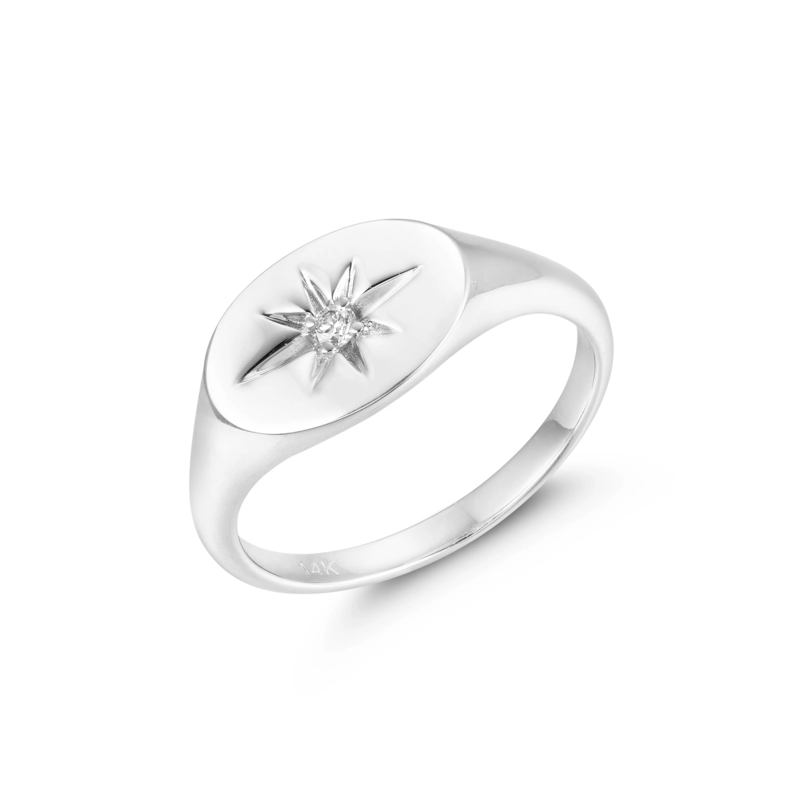 Orchid Gems Stellar Gold Signet Ring