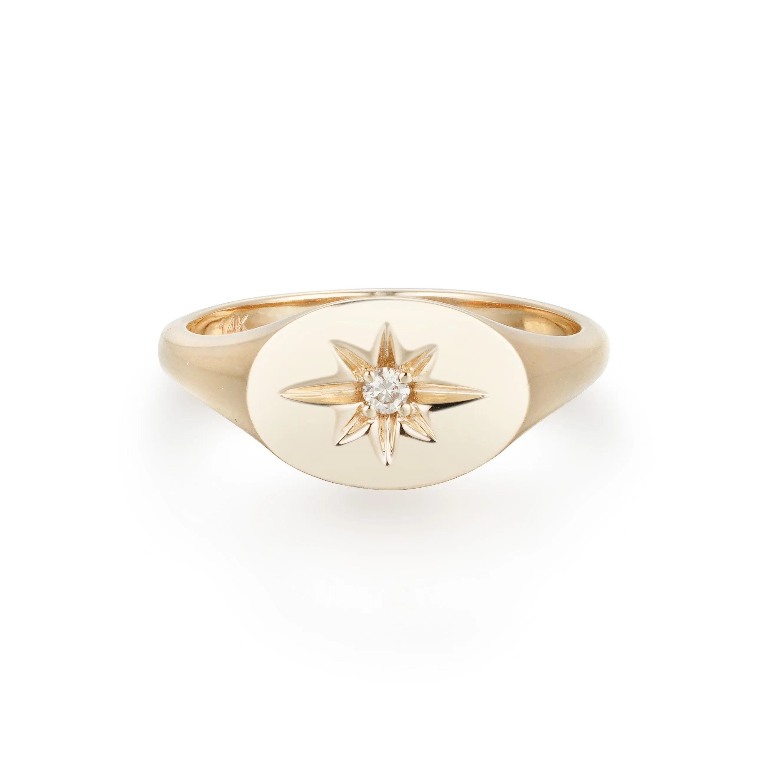 Orchid Gems Stellar Gold Signet Ring