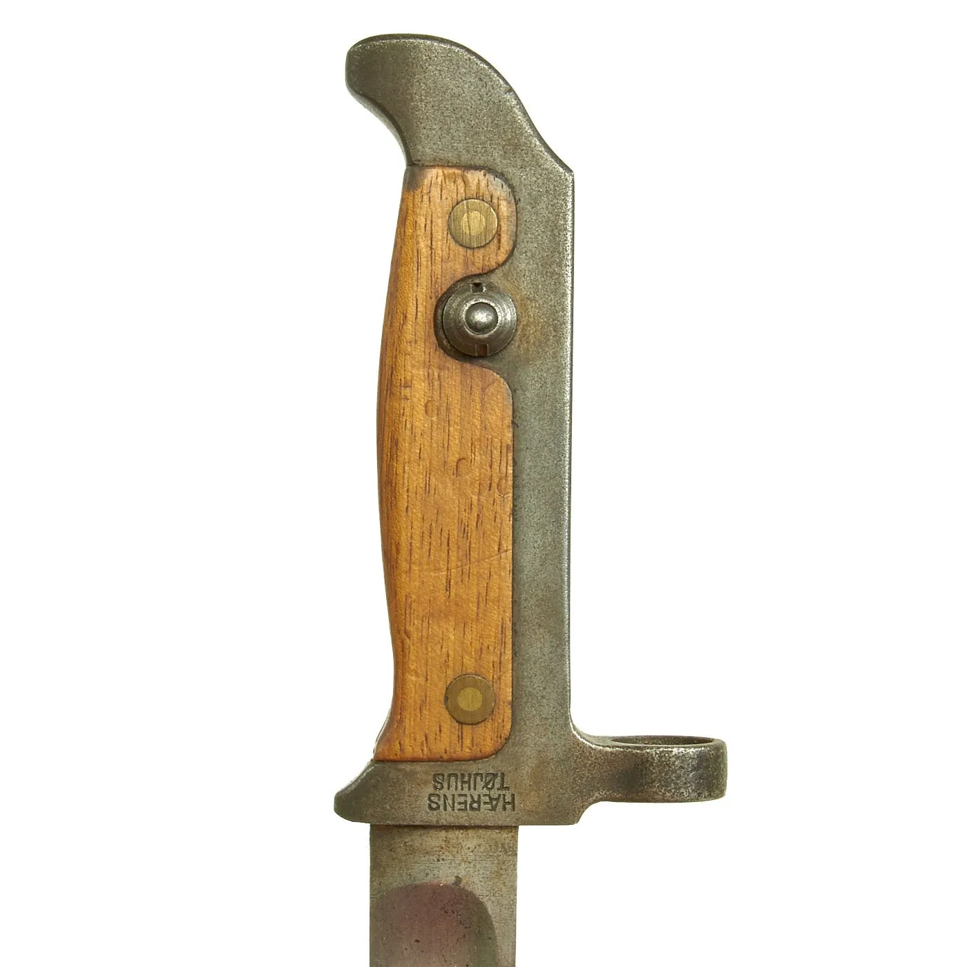 Original Danish Krag–Jørgensen M1915 T-Back Bayonet for Gevær M/89 Rifle with Scabbard - dated 1922