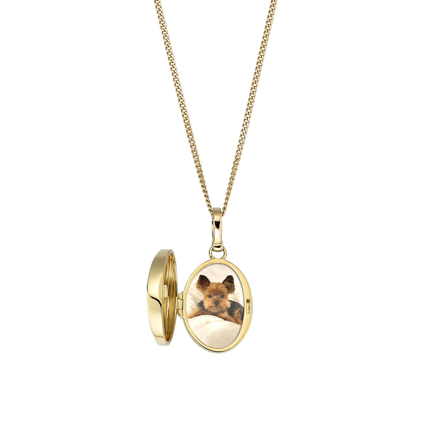 Oval Diamond Locket Charm