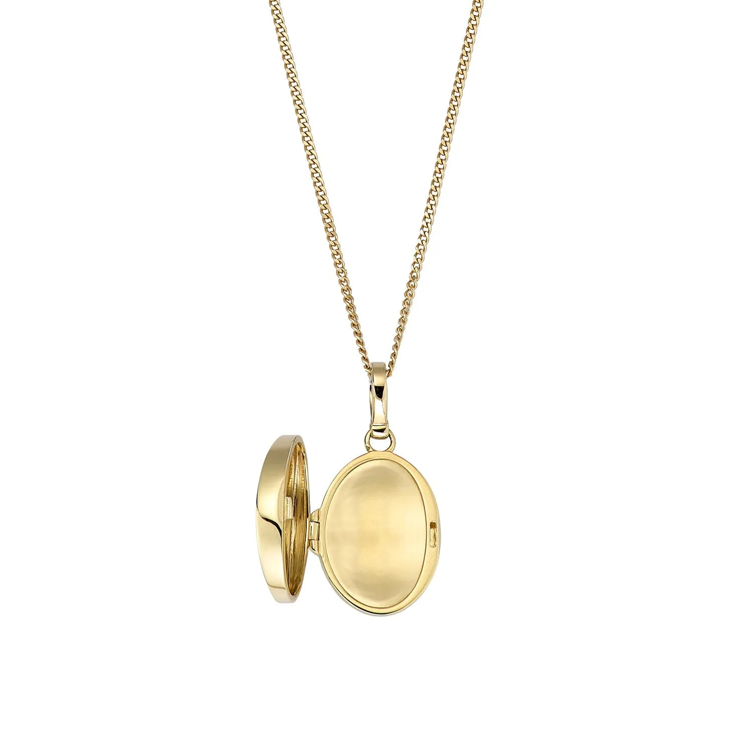 Oval Diamond Locket Charm
