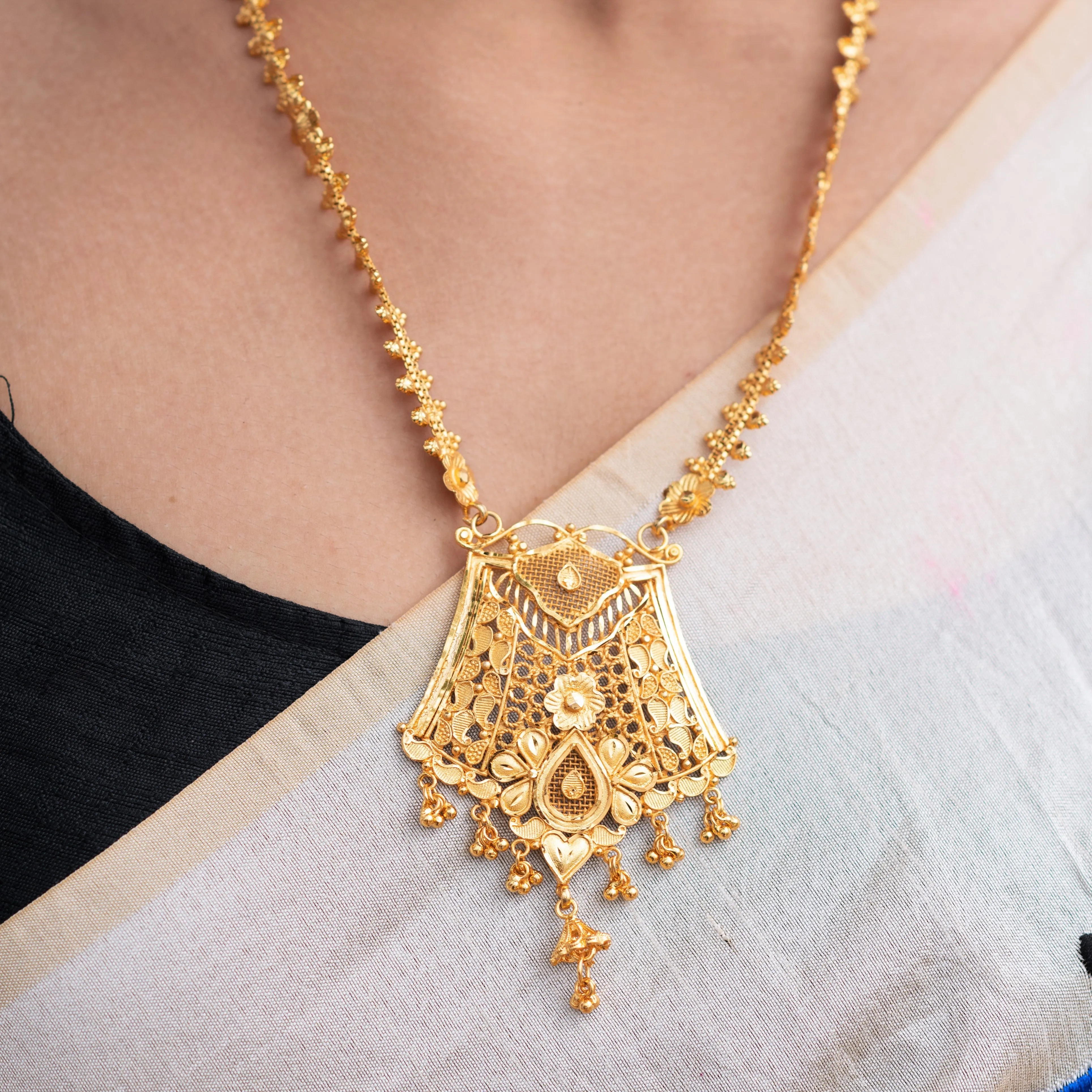 Pentagon Locket Sitahar Set