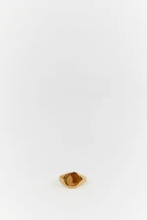 PORTER OVAL SIGNET GOLD RING