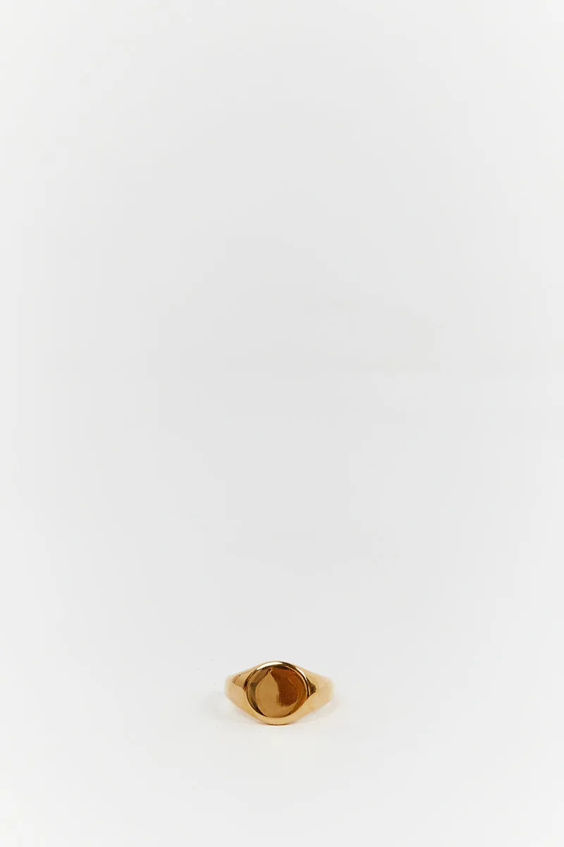 PORTER OVAL SIGNET GOLD RING
