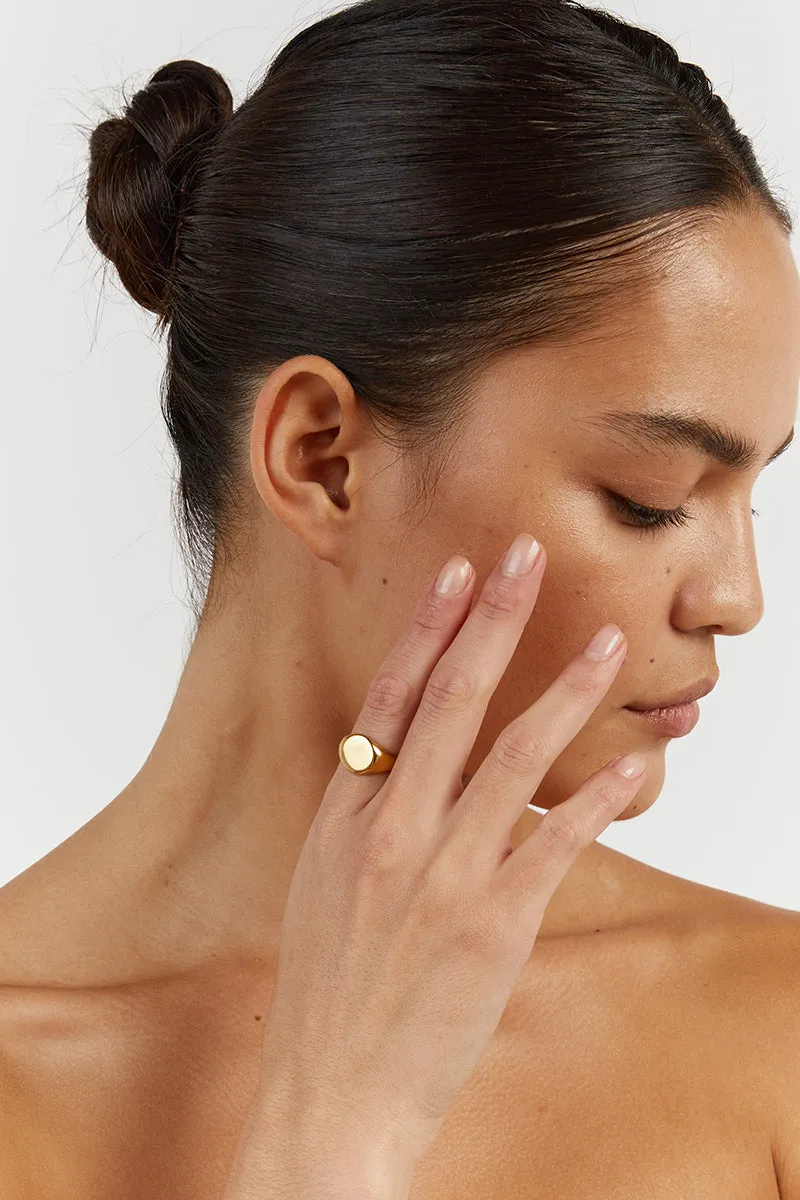 PORTER OVAL SIGNET GOLD RING